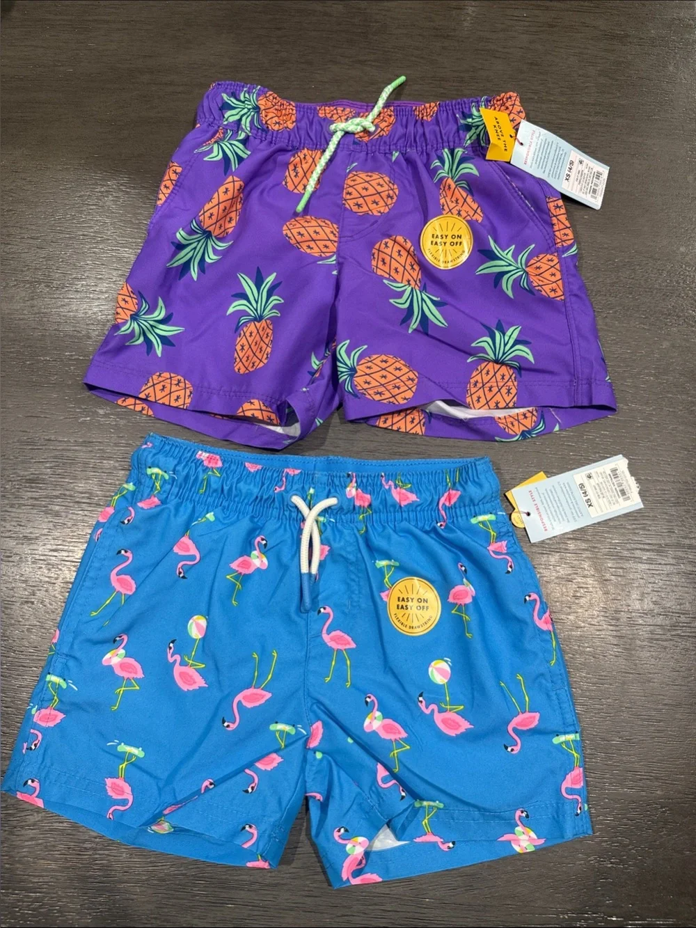 Pack 2 Shorts Tropical Kids Swim  - Pineapple & Flamingo Prints